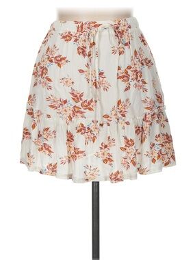 Cotton On White Floral Tiered Midi Skirt